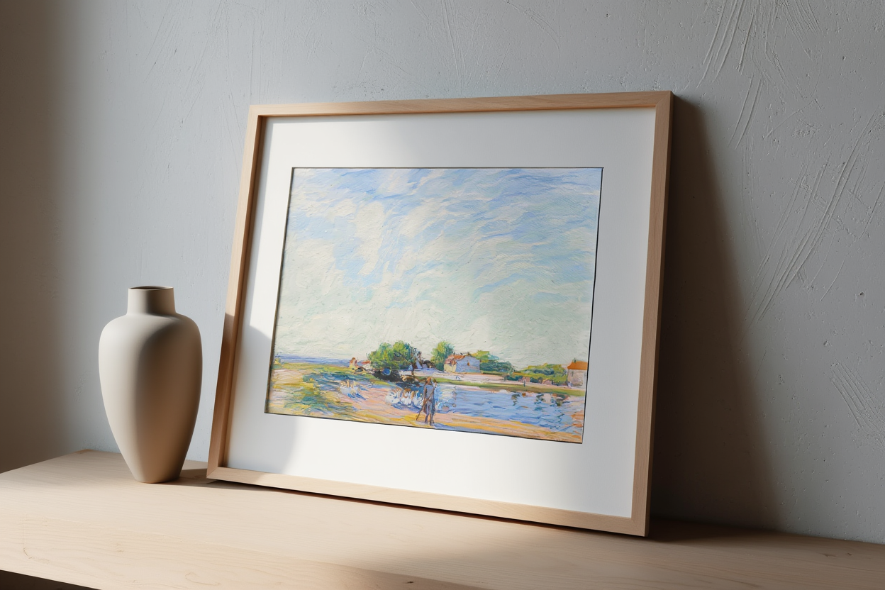 Alfred Sisley - Les Oies à Saint-Mammès