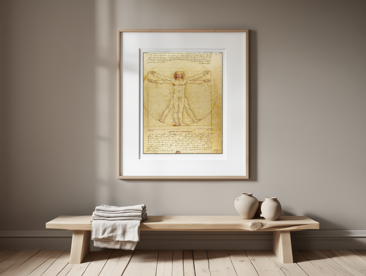 Leonardo da Vinci Poster – Vitruvian Man – Renaissance Art Print Wall Decor