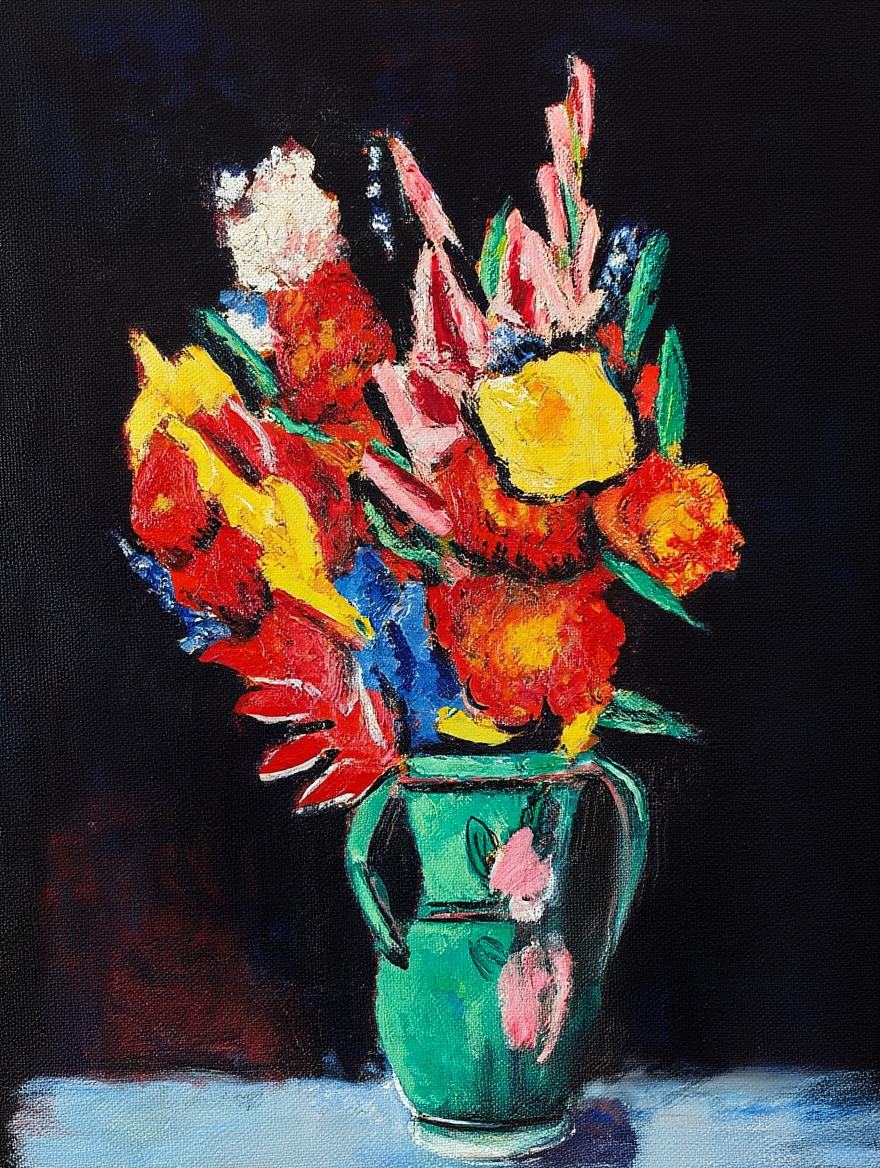 Marsden Hartley ‘Still Life with Flowers’ Art Print Poster - Hakyarts