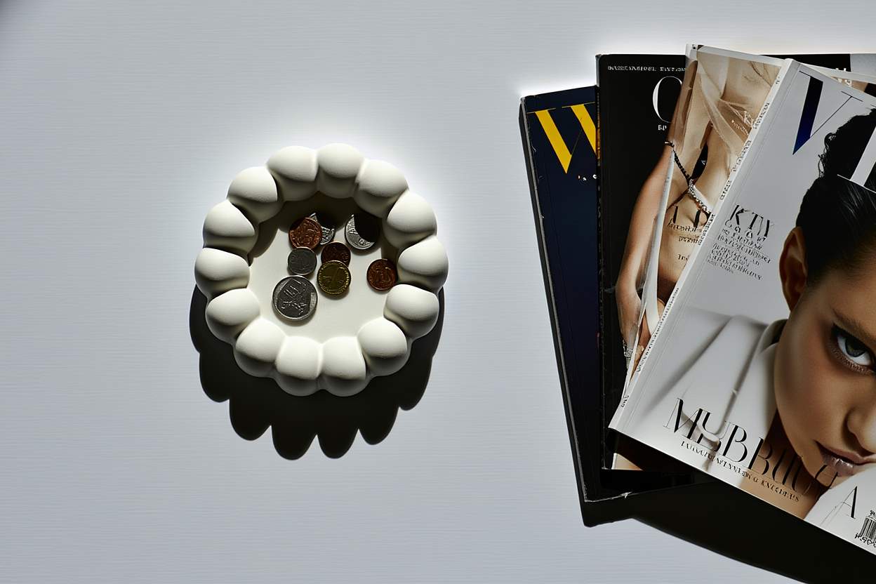 Minimalist Bubble Tray Coaster – White Cream Plaster Home Decor