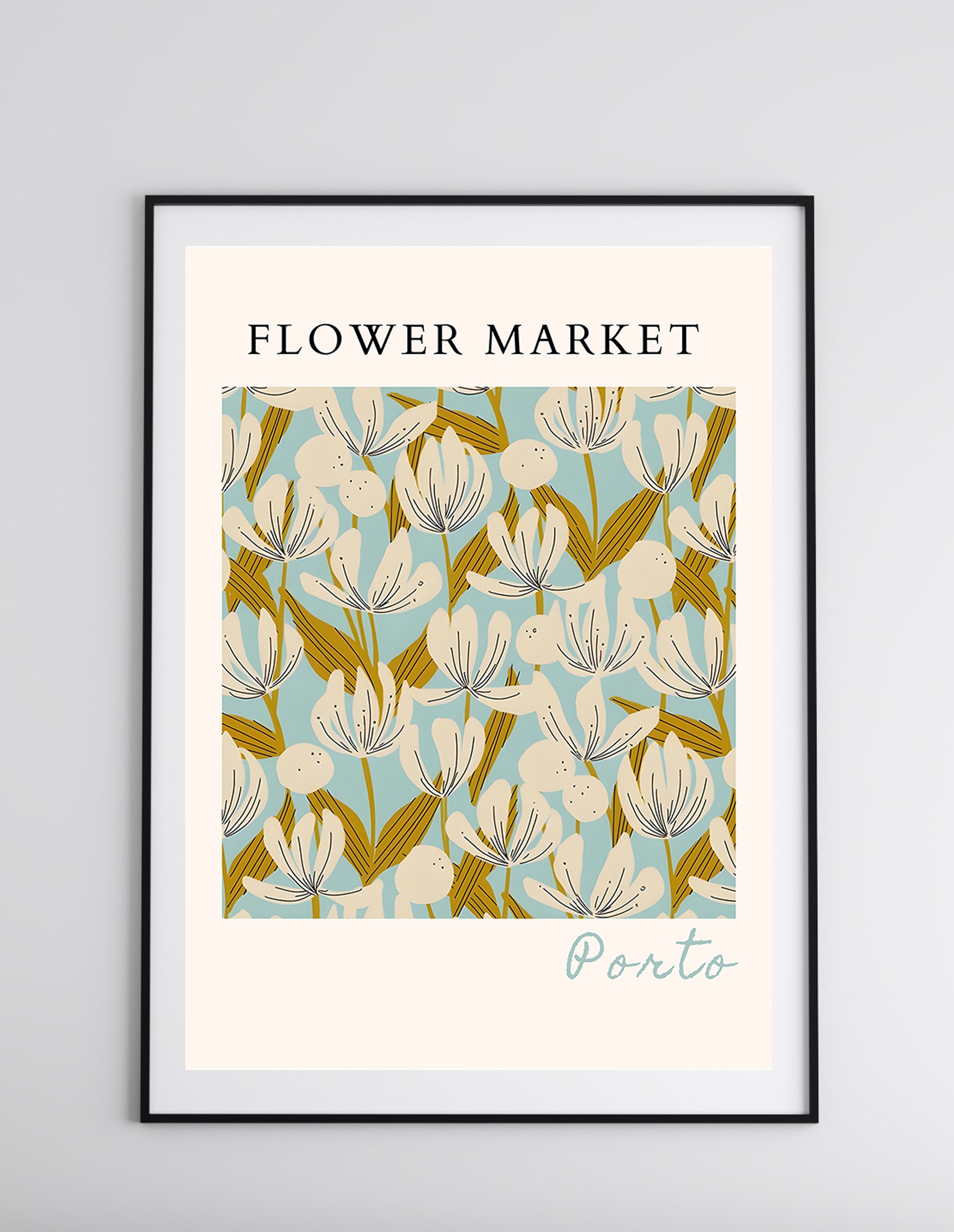 Vintage Wildflower Botanical Art Poster – Nature-Inspired Wall Print