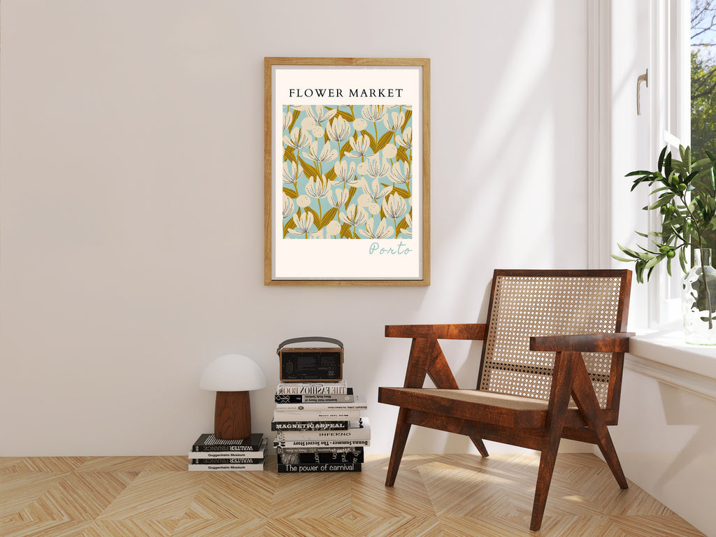 Vintage Wildflower Botanical Art Poster – Nature-Inspired Wall Print