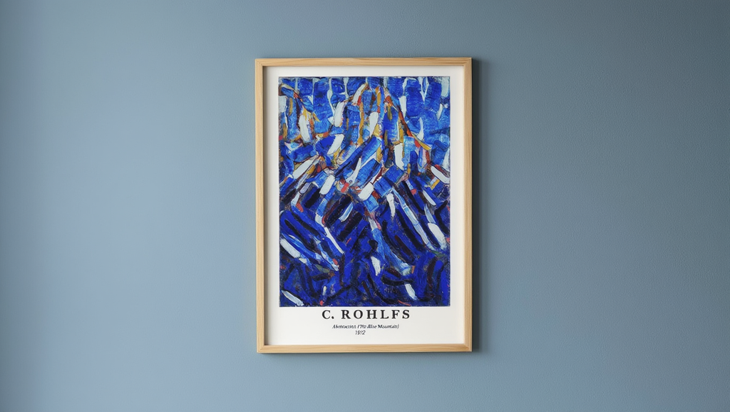 Christian Rohlfs Plakat - Abstraktion 'Det Blå Bjerg' Plakat | HakyArts