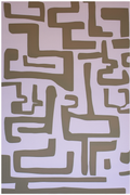 Beige Forms, Quiet Balance – Geometric Abstract Art Print - Hakyarts