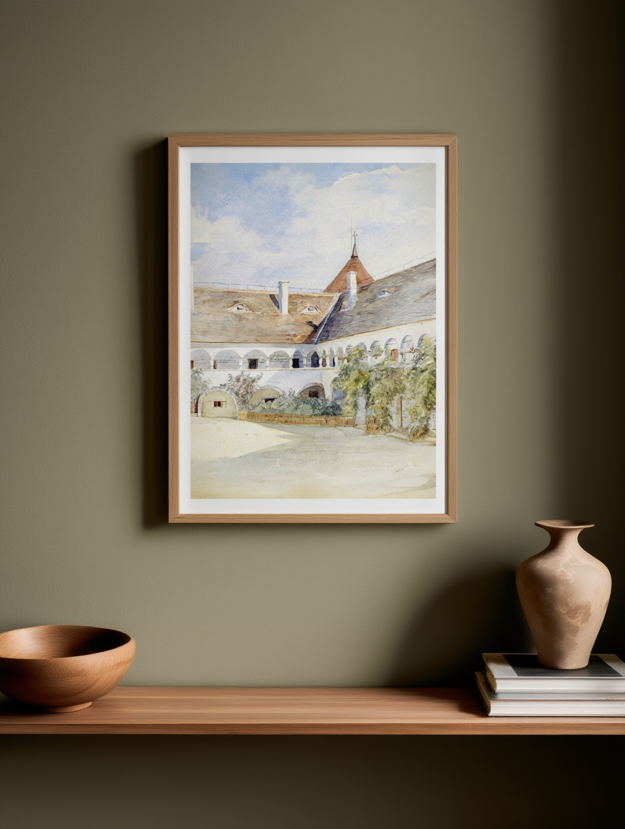 Maria Anzbach Arkadenhof – Marie Egner | Classic Landscape Art Print