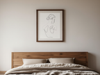 Woman Line Art Dior Poster | Minimalist Fashion Art Print - Hakyarts