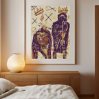 Crown of Chaos – Basquiat-Inspired Art Print - Hakyarts
