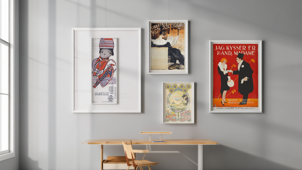 Vintage Elegance – 4-Piece Wall Art Set