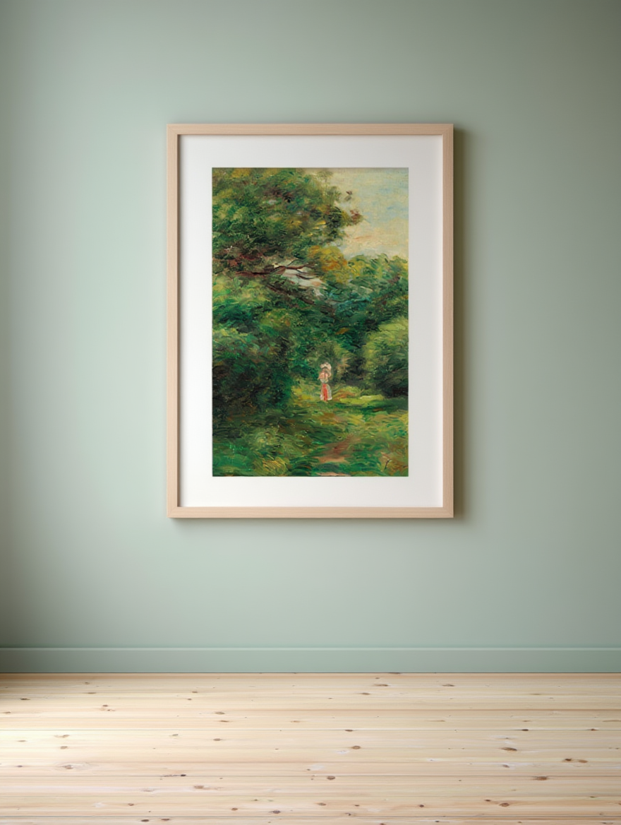 Auguste Renoir - Allée Dans Un Bois, Femme Avec Enfant Dans Les Bras