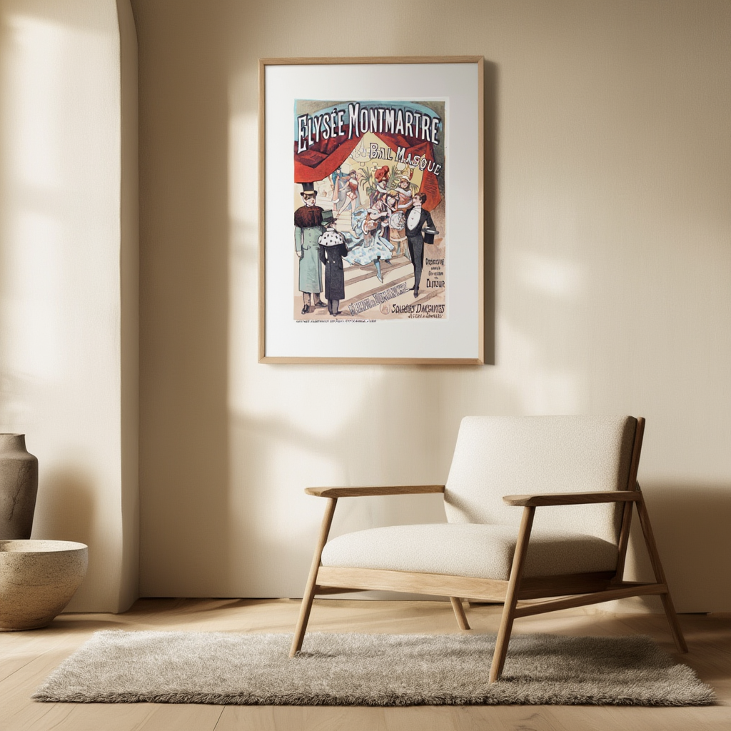 Élysée Montmartre Bal Masqué Poster – Vintage French Art Print