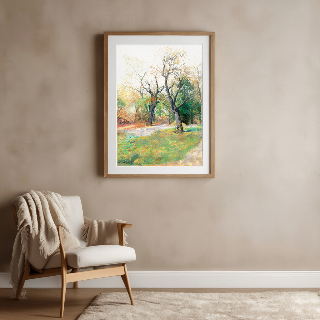 Autumn Morning by Adolf Faufmann (1918) – Vintage Autumn Landscape Art Print
