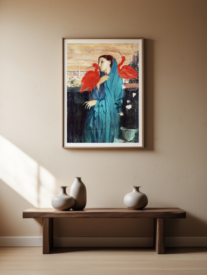 Young Woman with Ibis – Edgar Degas (1860) | Early Figurative Art Print