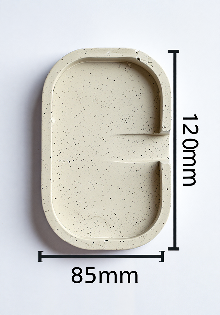 Minimalist  Soap Holder – White Cream Bathroom Decor