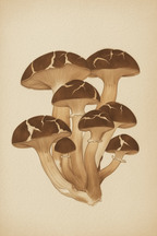 Quiet Growth – Shiitake Fungi Art Print