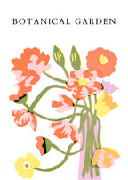 Orange Wildflower Garden Poster Print