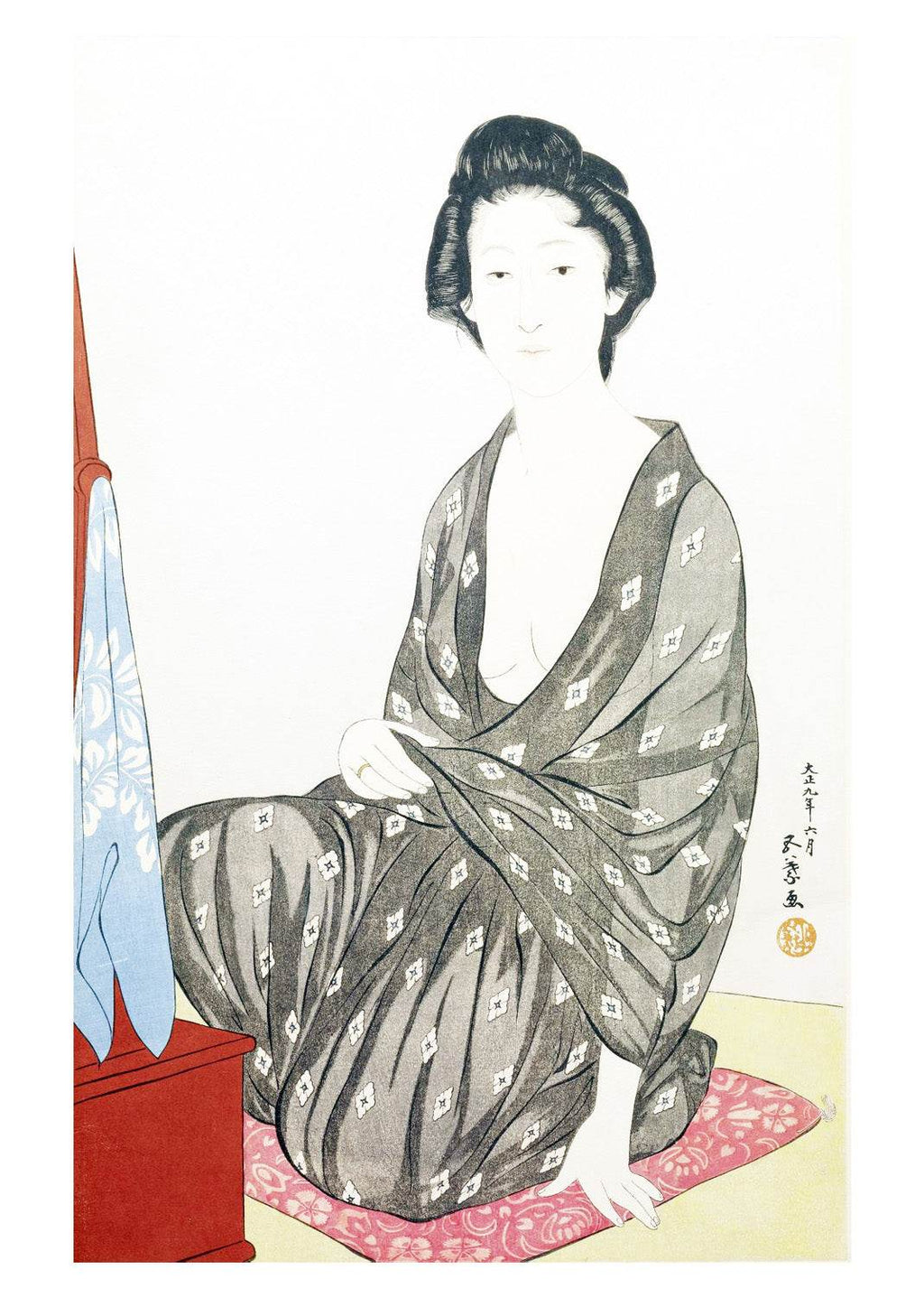 Woman In A Summer Kimono - Hakyarts