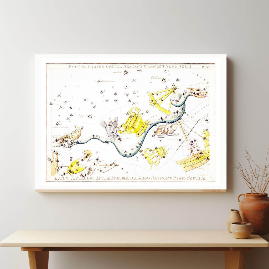 Noctua, Corvus, Crater, Sextans Uraniæ, Hydra, Felis, Lupus, Centaurus, Antlia Pneumatica, Argo Navis, and Pyxis Nautica - Hakyarts
