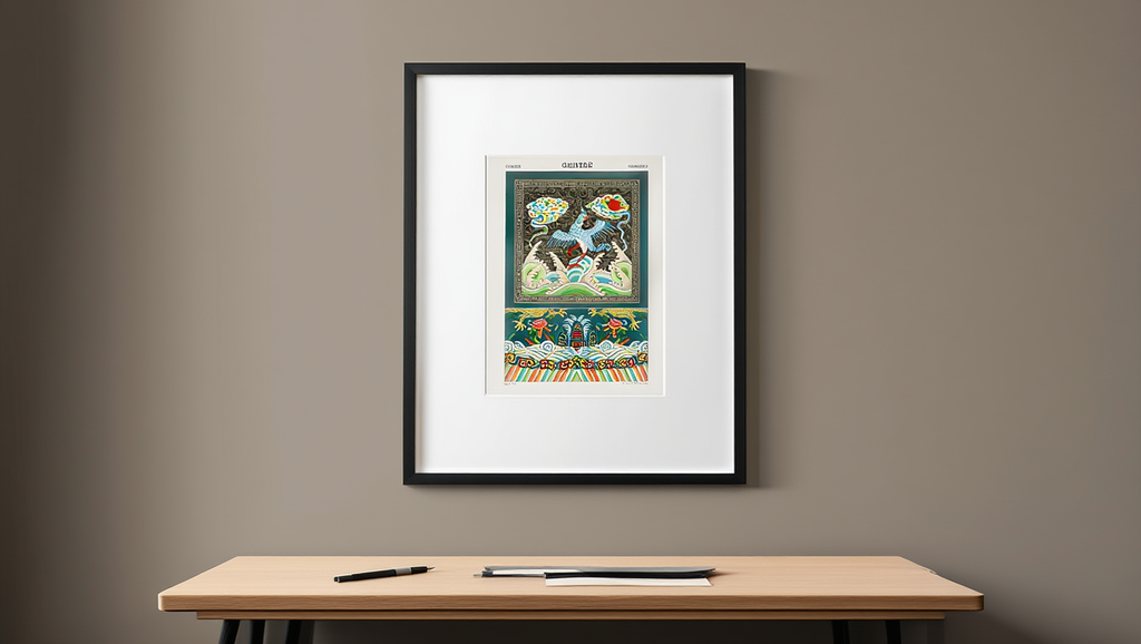 Illustration from L’Ornement Polychrome by Auguste Racinet – Vintage French Decorative Art Print