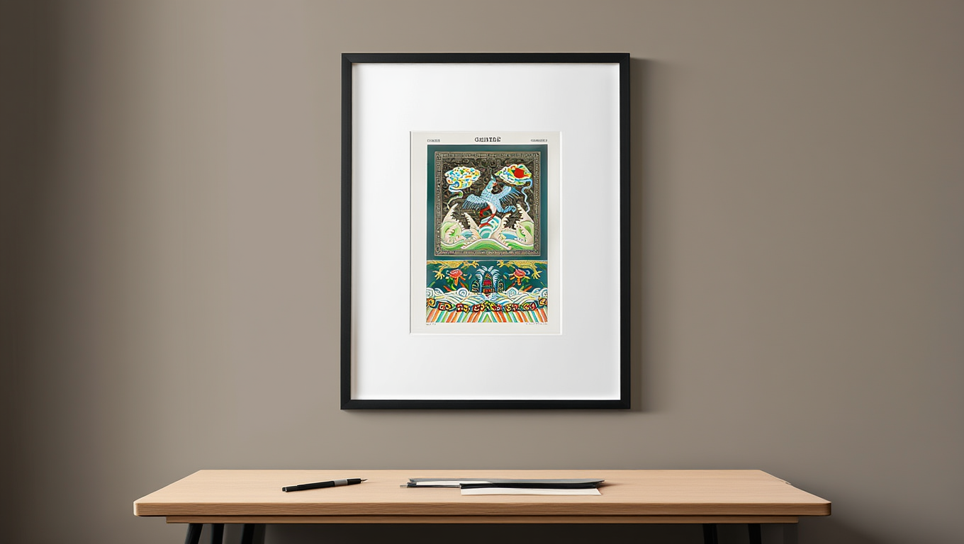 Illustration from L’Ornement Polychrome by Auguste Racinet – Vintage French Decorative Art Print