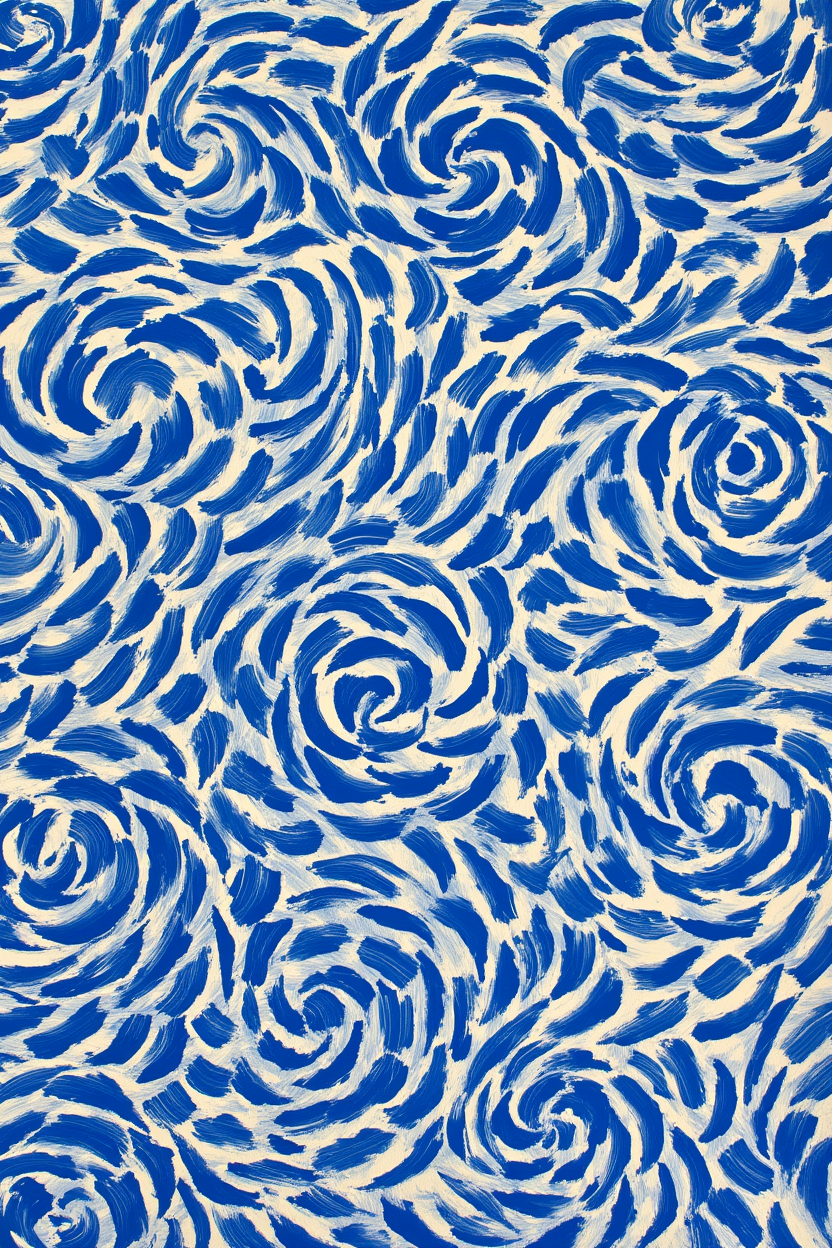 Azure Echoes – Geometric Abstract Art Print - Hakyarts