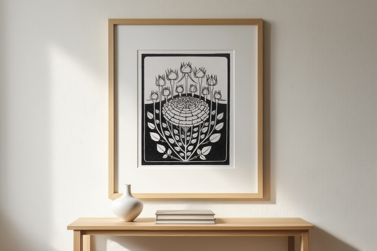 Rose Bush Poster by Julie de Graag, 1919 – Botanical Art Print