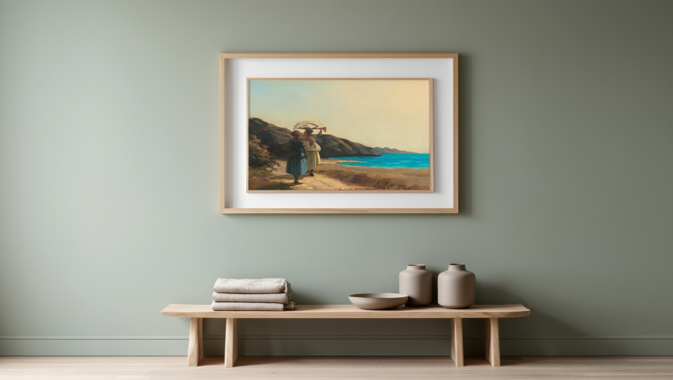 Camille Pissarro - Two Women Chatting by the Sea, St Thomas