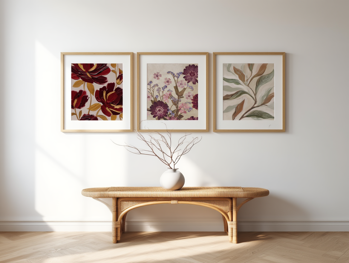 Floral Harmony – 6 Botanical Prints | Mix & Match Wall Art Collection