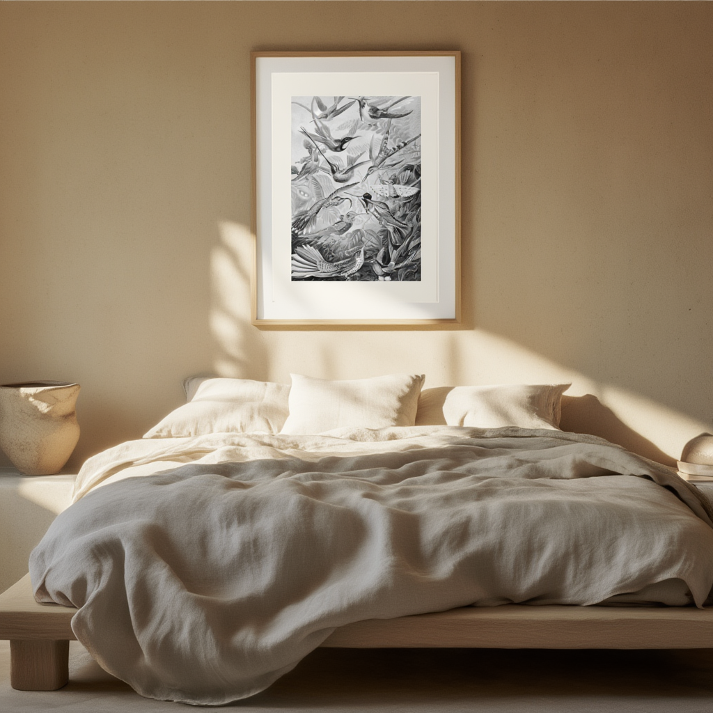 Vintage Flying Birds Poster – Elegant Wall Art for Nature & Home Décor - Hakyarts