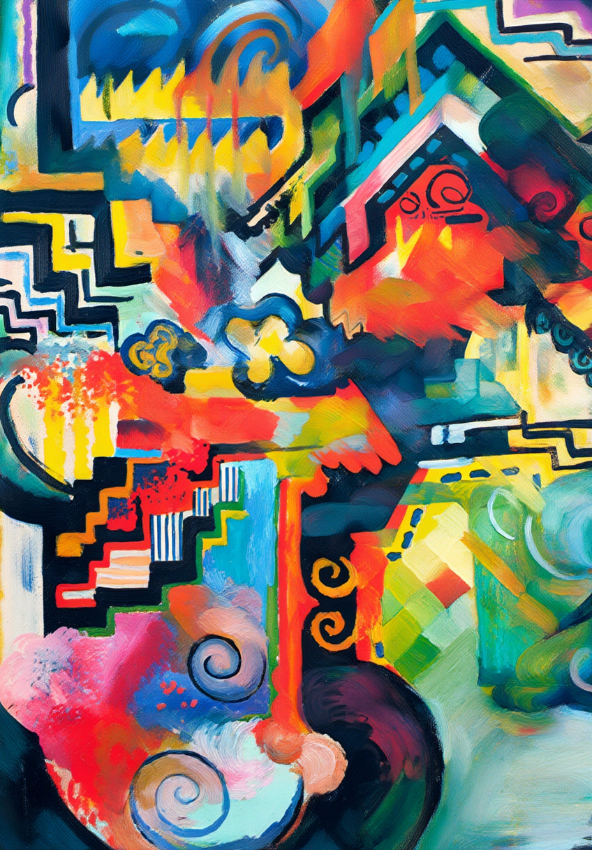 August Macke - Colored composition