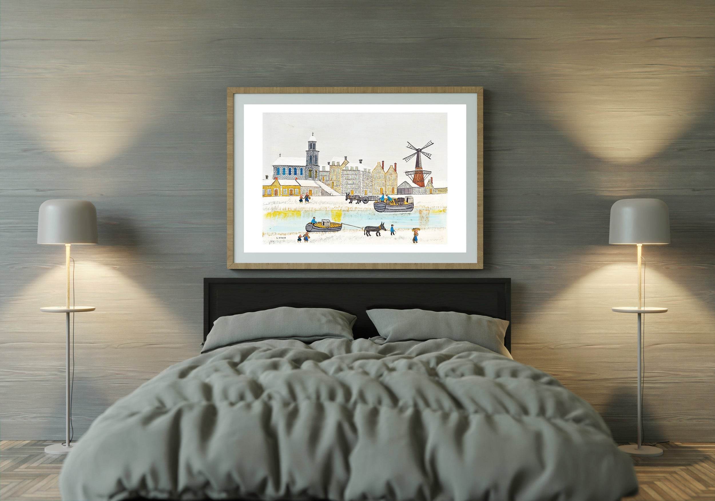 Ville au Moulin près du Canal en Hiver - Hakyarts