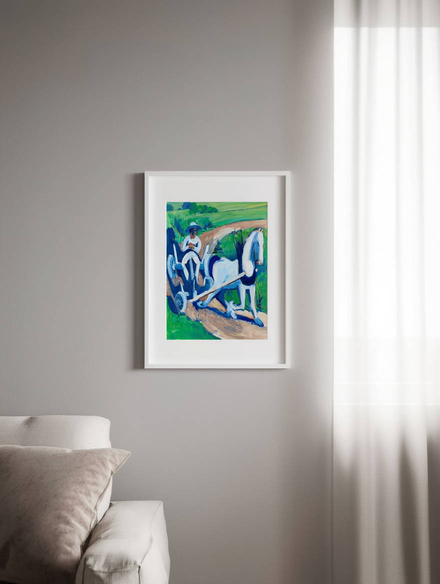 Ernst Ludwig Kirchner - Bondevogn med hestetapet | HakyArts