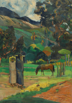 The Big Tree – Paul Gauguin Poster | Post-Impressionist & Symbolist Tahitian Landscape Art Print - Hakyarts