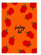 Red Spicy Peppers – Set of 4 Prints - Hakyarts