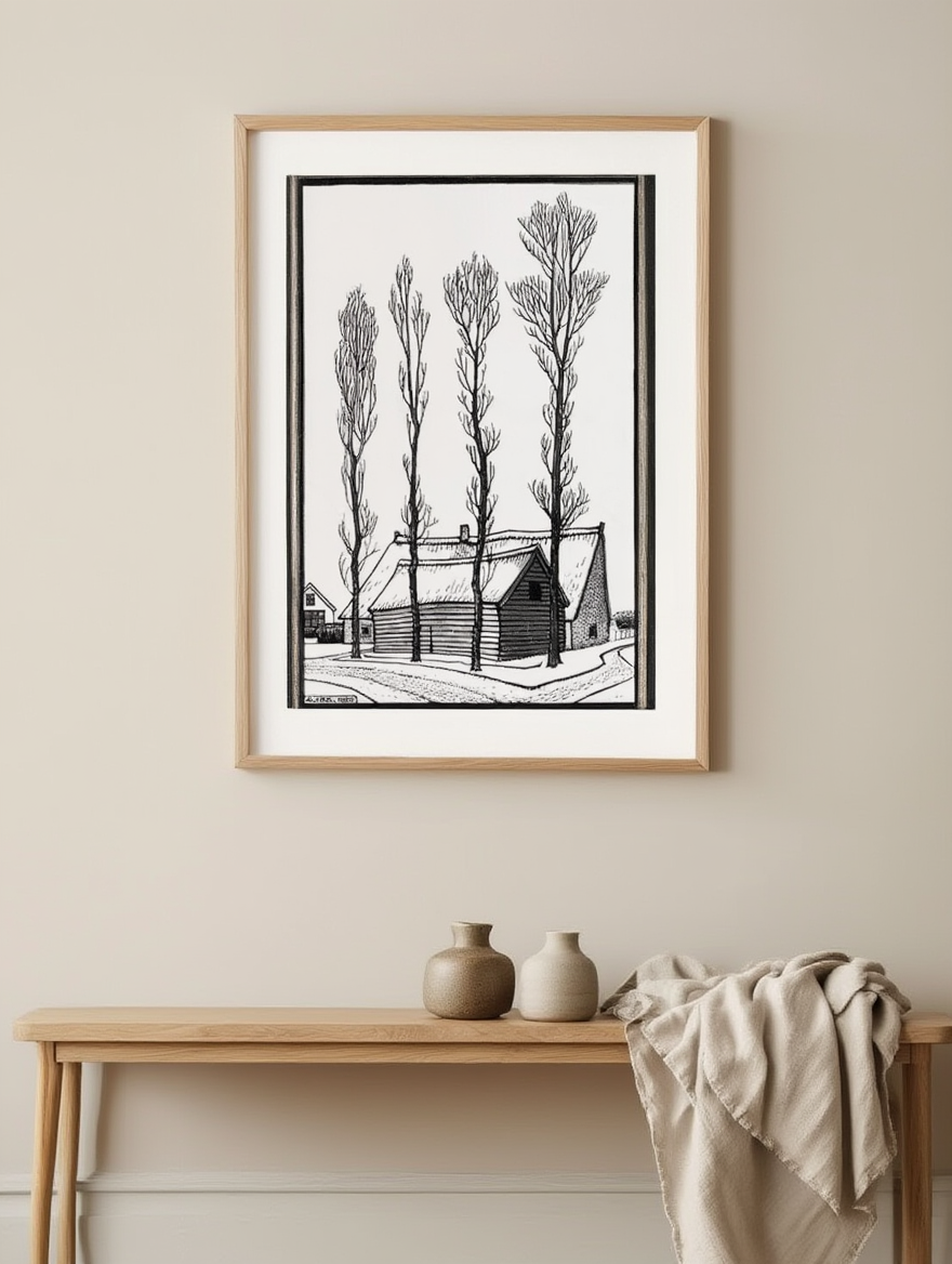 Affiche d'hiver de Julie de Graag, 1920 – Impression d'art botanique