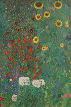 Farm Garden with Sunflowers by Gustav Klimt – Art Nouveau Landscape Art Print - Hakyarts