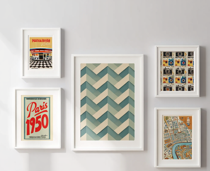 Timeless Treasures – 5-Piece Vintage Wall Art Set