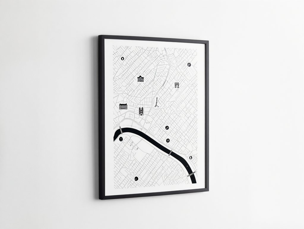 Paris City Map Poster