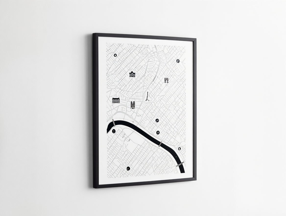 Paris City Map Poster
