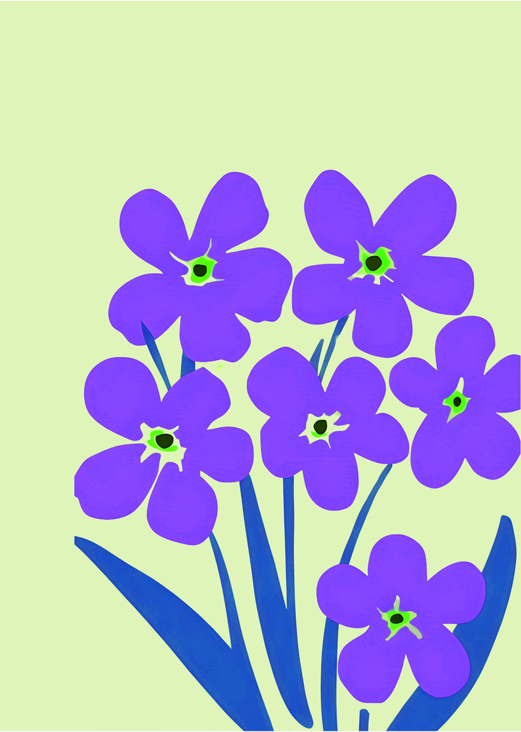 Fed lilla iris blomstervægplakat