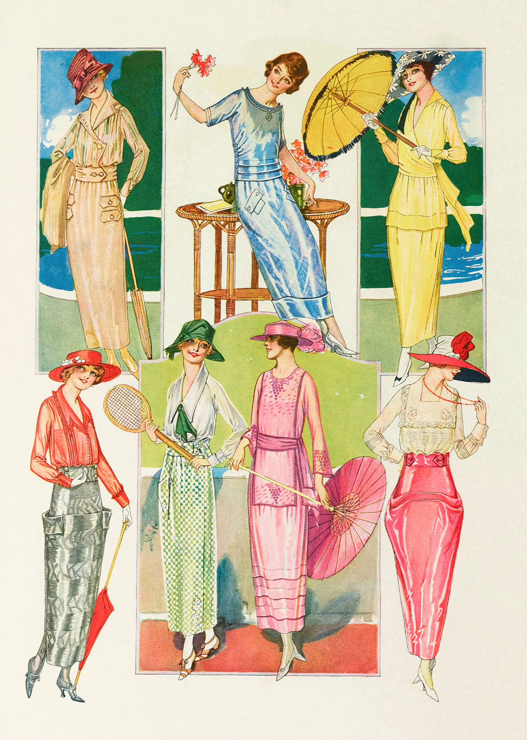 Set of 4 Vintage Pin-Up Prints – Retro Glamour Wall Art Collection - Hakyarts