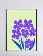 Bold Purple Iris Floral Wall Poster