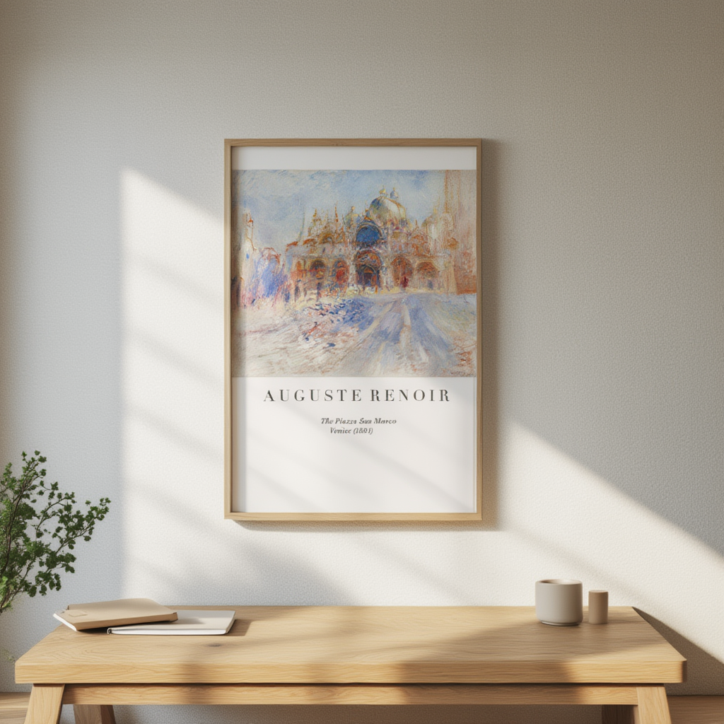 Auguste Renoir - The Piazza San Marco, Venice Poster