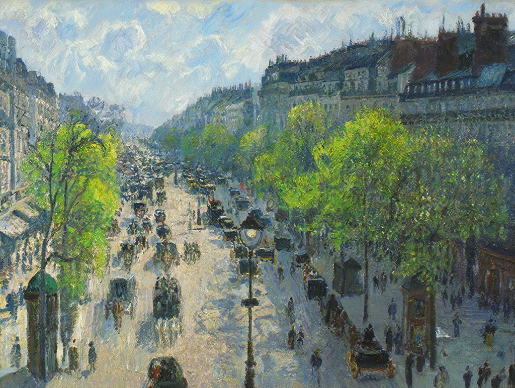 Camille Pissarro - Boulevard Montmartre, Spring