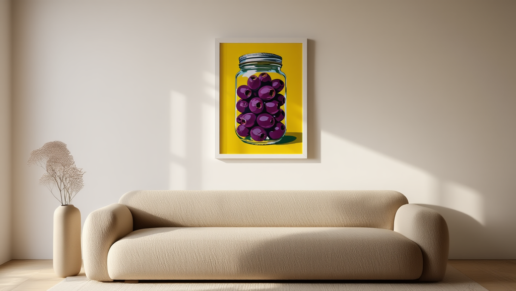 Pop Art Olives Jar – Modern Kitchen Wall Art Print