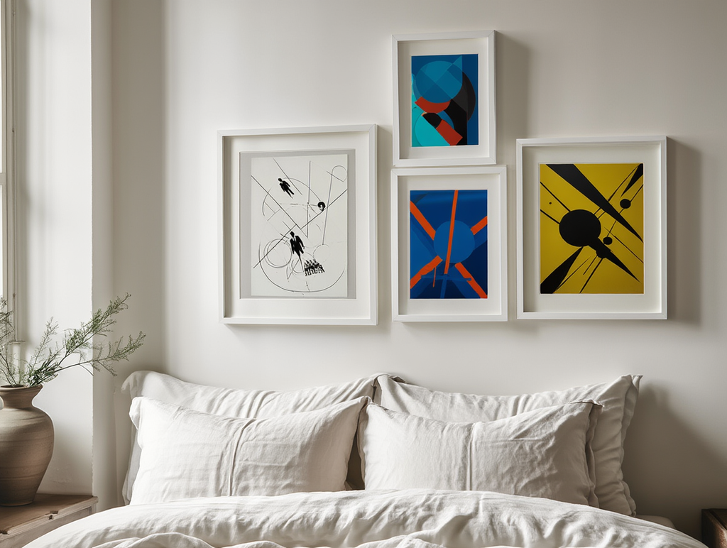 László Moholy-Nagy – 4 Modernist Prints | Abstract Geometric Art Collection