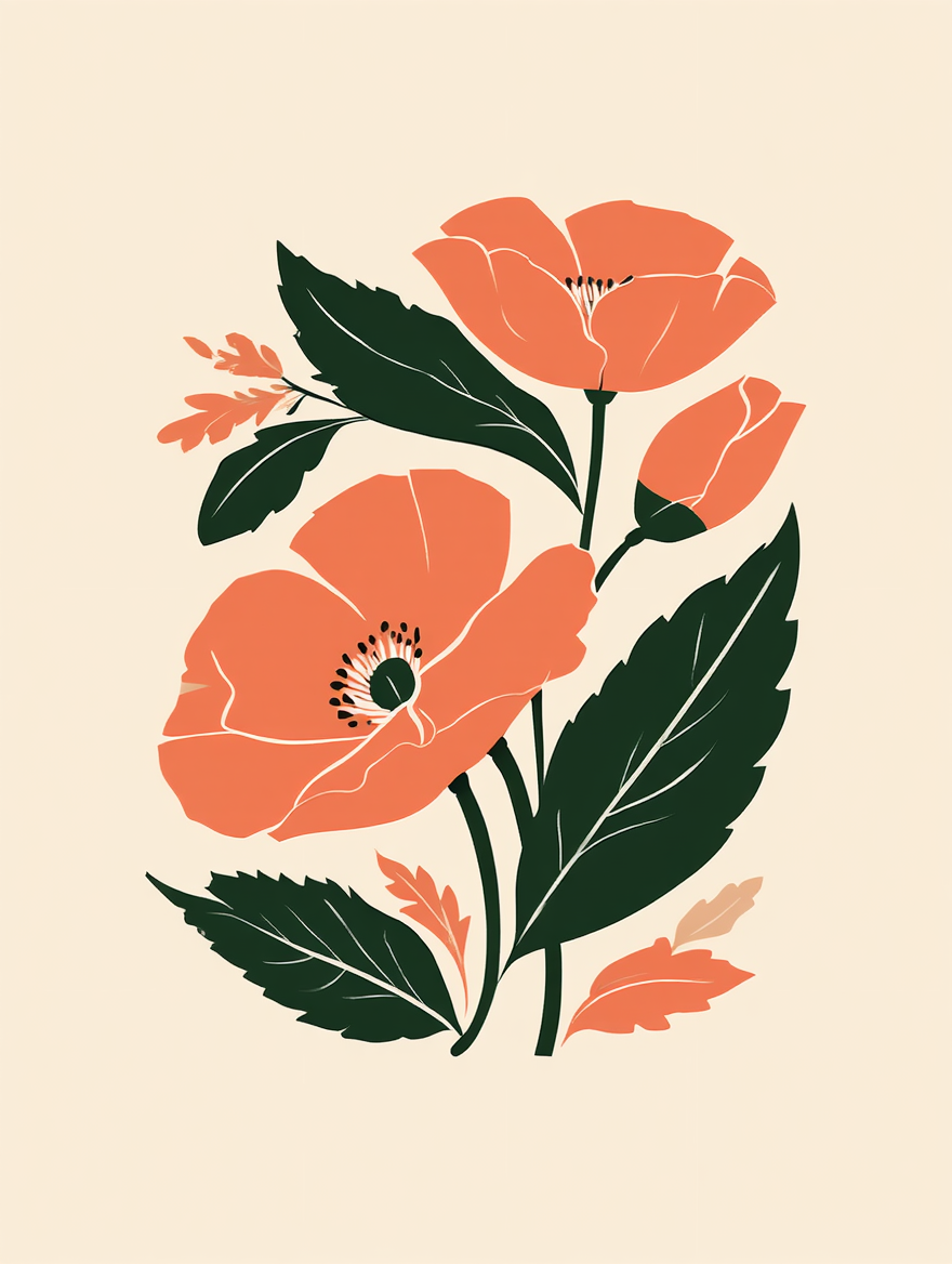 Earthy Boho Botanical –  4 Prints