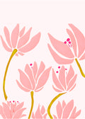Minimalist Pink Tulips Art Print – Elegant Floral Wall Decor