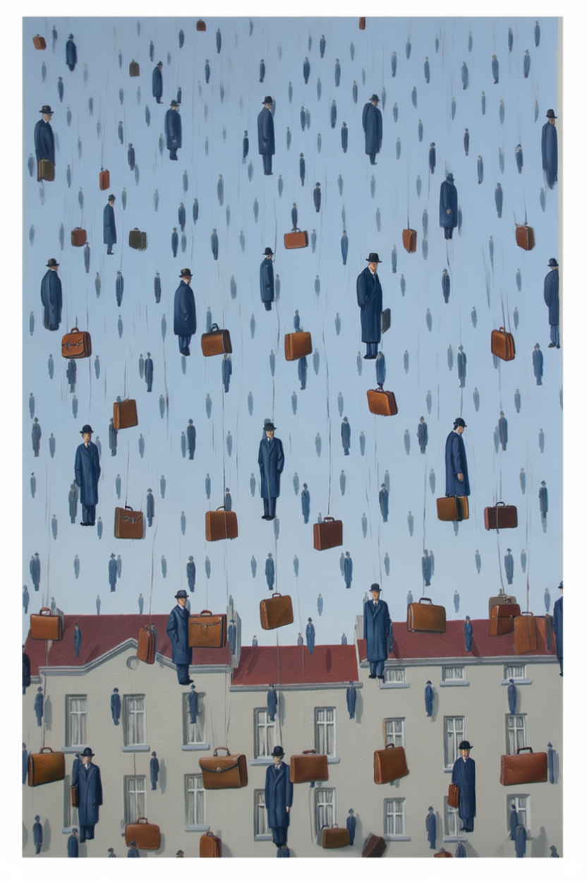 Whispers of the Floating Apple – Inspired by René Magritte