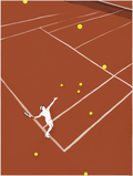 Tennis Match Art Print – Minimalist Sports Wall Art for Modern Interiors
