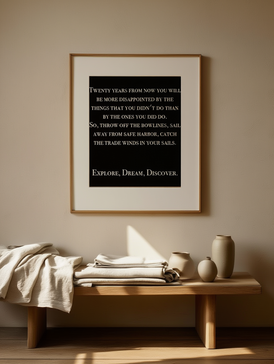 Twenty years from now you will be more disappointed...Poster